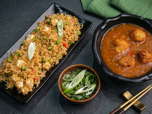 Veg Manchurian With Fried Rice