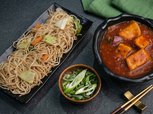 Chilly Paneer With Noodles